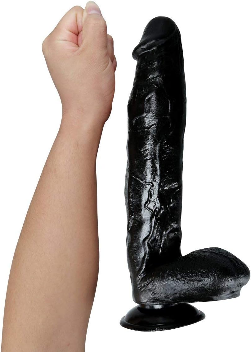 🖤 12-Inch Ultra-Realistic Silicone Dildo | XL Size | Flexible & Body-Safe | Powerful Suction Base | Adult Toy for Advanced Users