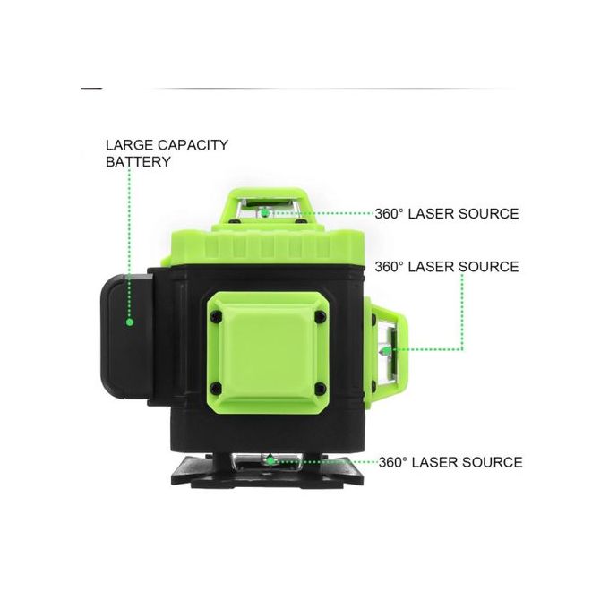 4D 16-Line Self-Leveling Green Laser Level β Ultimate Precision for Professionals