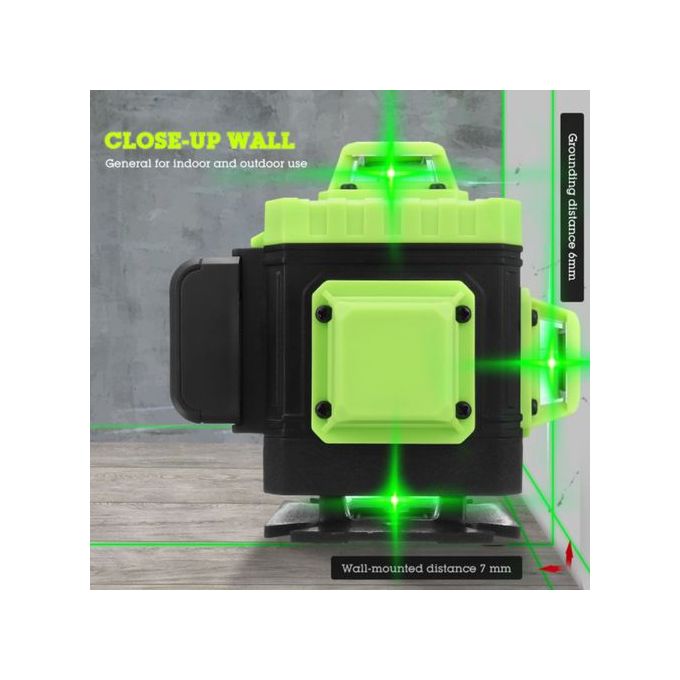 4D 16-Line Self-Leveling Green Laser Level β Ultimate Precision for Professionals