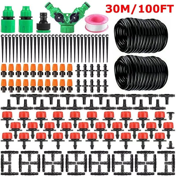 30M/100FT Drip Irrigation Kit β DIY Water Saving Automatic Irrigation Equipment Set