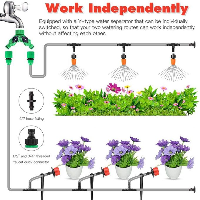 30M/100FT Drip Irrigation Kit β DIY Water Saving Automatic Irrigation Equipment Set
