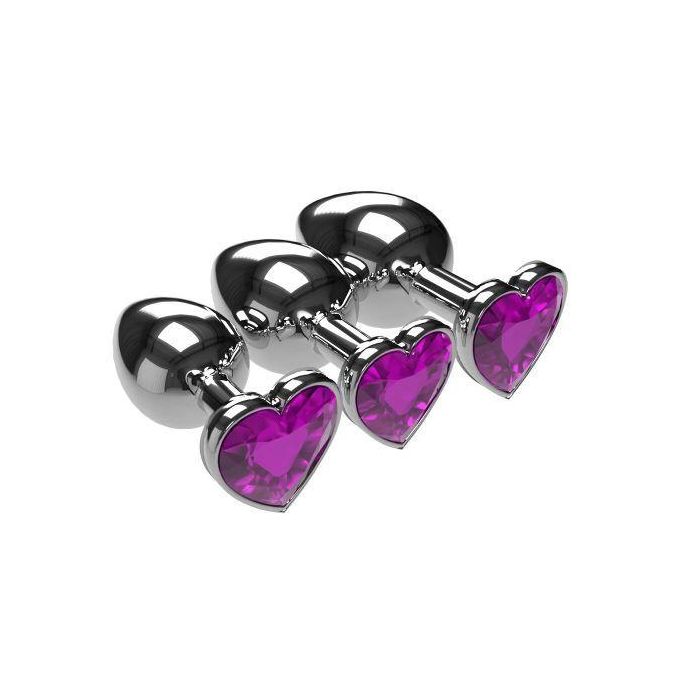💎 3-Piece Luxury Heart-Shaped Anal Plug Set
