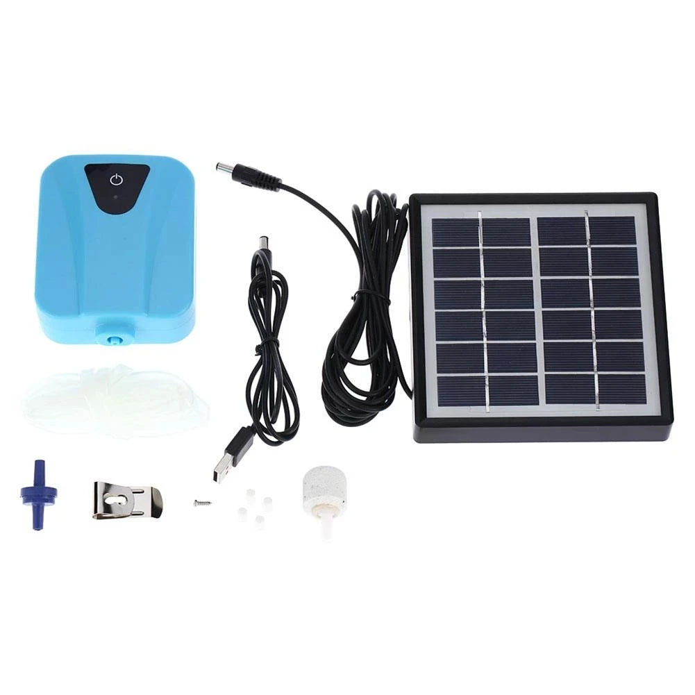 Solar Powered Oxygenator – Pond Aerator, Aquarium Air Pump
