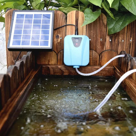 Solar Powered Oxygenator – Pond Aerator, Aquarium Air Pump