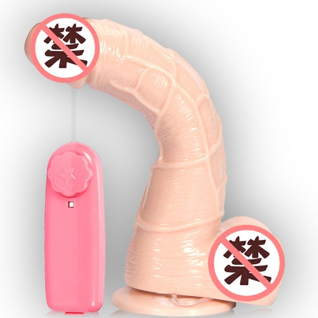 ๐ซ 7โ Flesh Vibrating Dildo with Remote