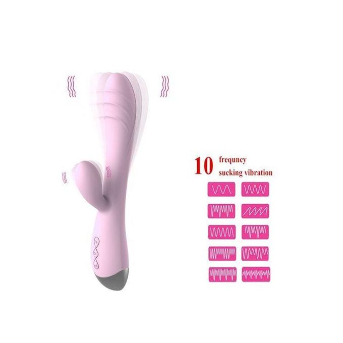 πΈ Rechargeable Bunny Dildo Vibrator | Dual Stimulation Dildo with 10 Vibration Modes | G-Spot + Clitoral Stimulator | Quiet & Waterproof | Adult Toy for Her