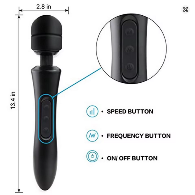 Huge Magic Wand – Ultra-Powerful 360° Cordless Massager