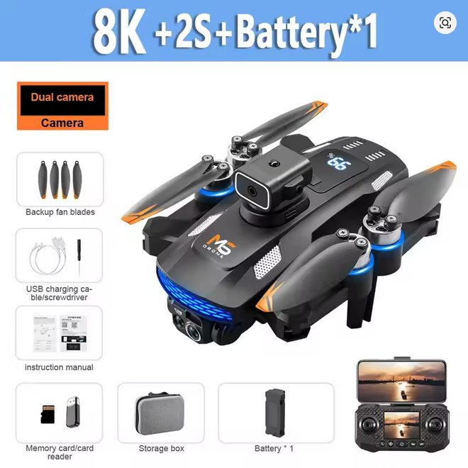 π M6 Drone 8K Ultra HD 5G WIFI Camera β Elite Aerial Power at Your Fingertips