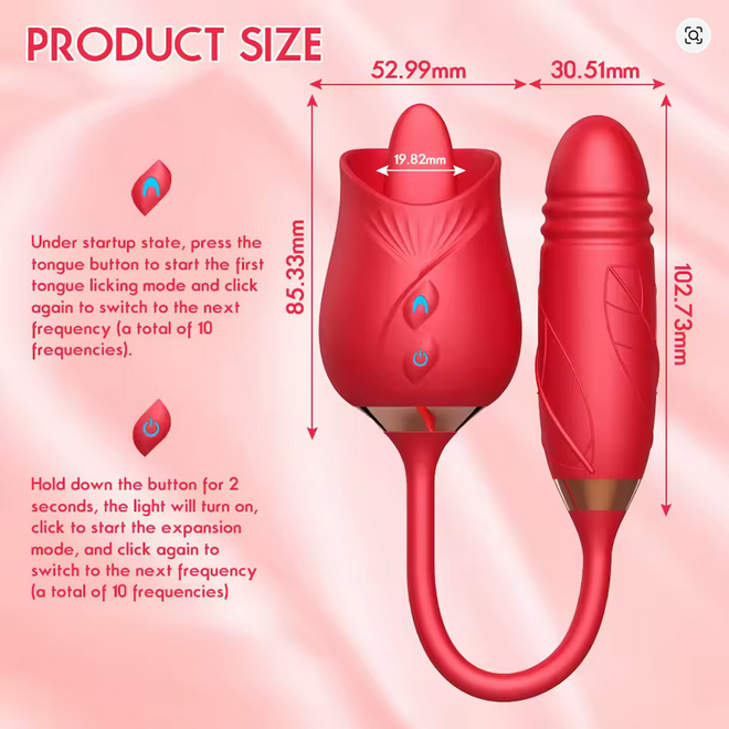 πΉ Automatic Retractable Rose Vibrator β Luxury Pleasure, Redefined