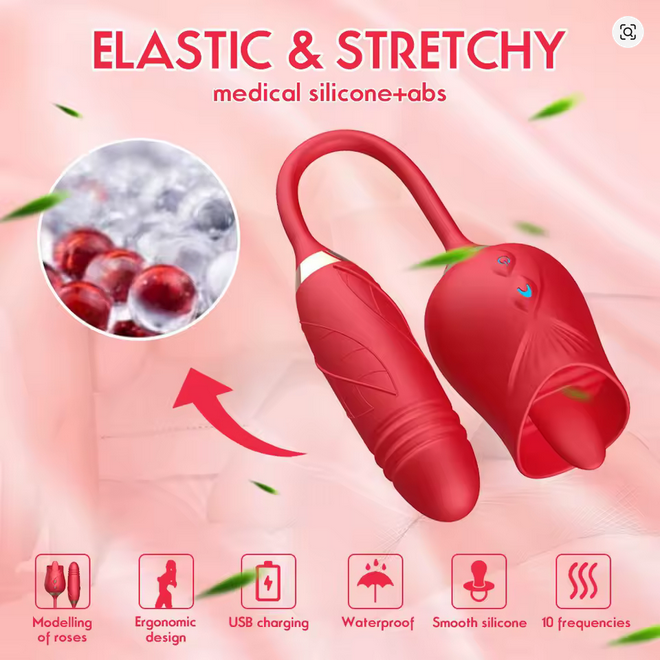 πΉ Automatic Retractable Rose Vibrator β Luxury Pleasure, Redefined