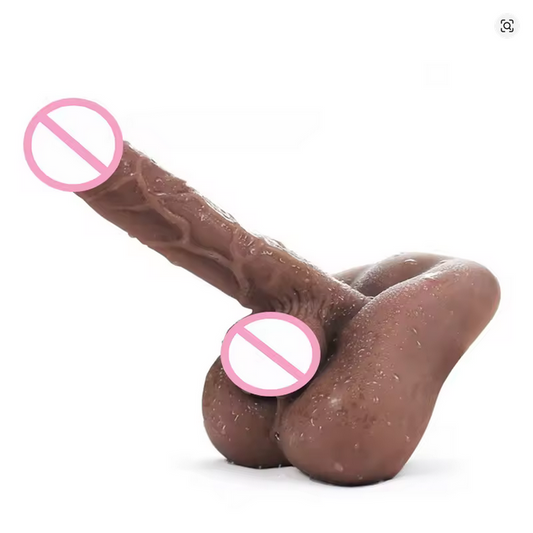 π₯ REALISTIC LIQUID BROWN DILDO WITH BASE