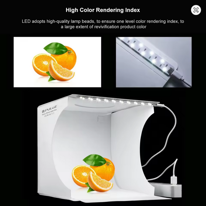 📷 Professional Photo Light Box for Product Photography | 6 Colored Backdrops Included | Portable LED Light Tent