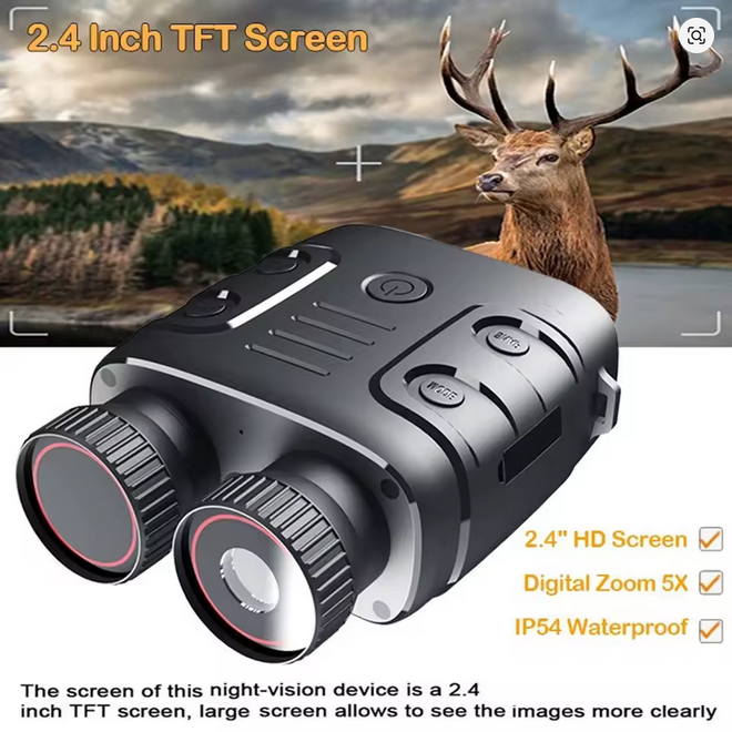 π True IR Night Vision Binoculars β 1080p HD | Long Range Infrared Night Vision Goggles | Tactical, Hunting, Camping Gear