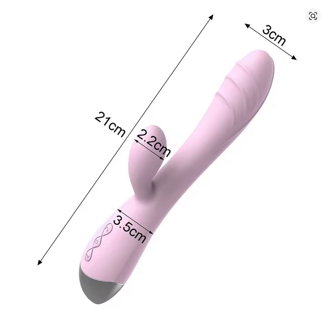 πΈ Rechargeable Bunny Dildo Vibrator | Dual Stimulation Dildo with 10 Vibration Modes | G-Spot + Clitoral Stimulator | Quiet & Waterproof | Adult Toy for Her