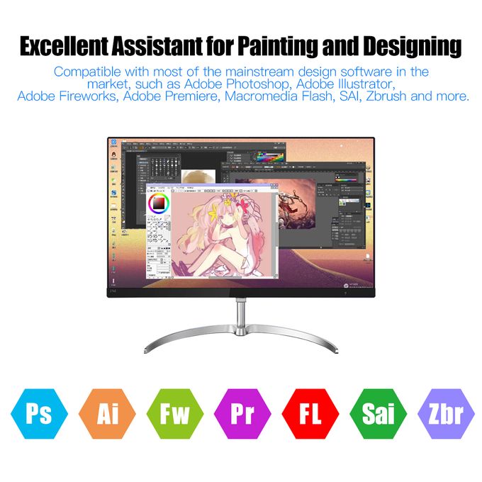 🎨 VINSA 10x6 Inch Professional Graphic Drawing Tablet