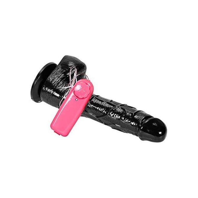 ๐ซ 7โ Black Vibrating Dildo with Remote