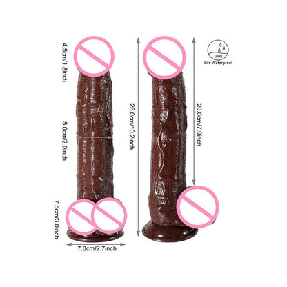 10" Brown Huge Thick Realistic Anal G-spot Dildo