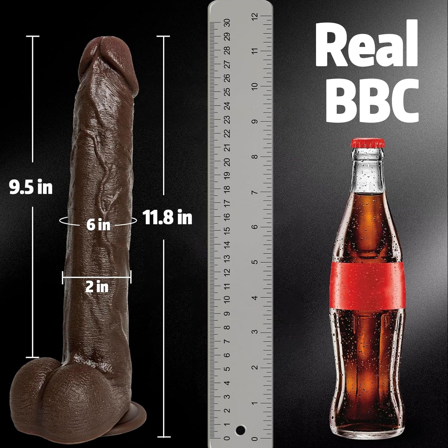 🔥 12-Inch Supreme Silicone Dildo – XL Edition 🔥