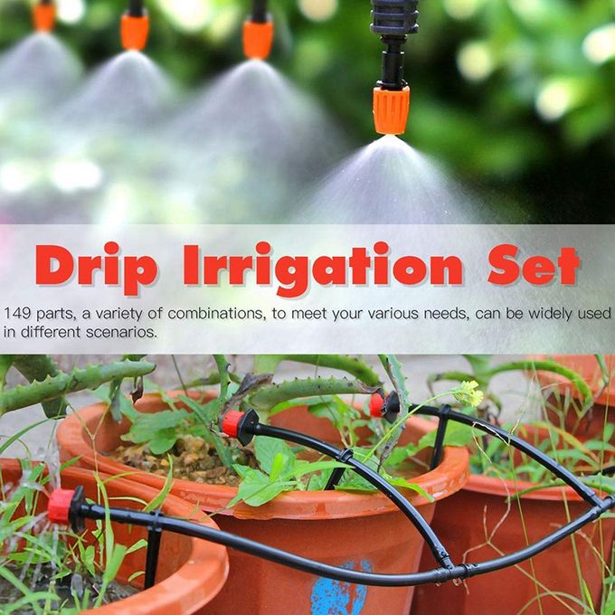 30M/100FT Drip Irrigation Kit – DIY Water Saving Automatic Irrigation Equipment Set