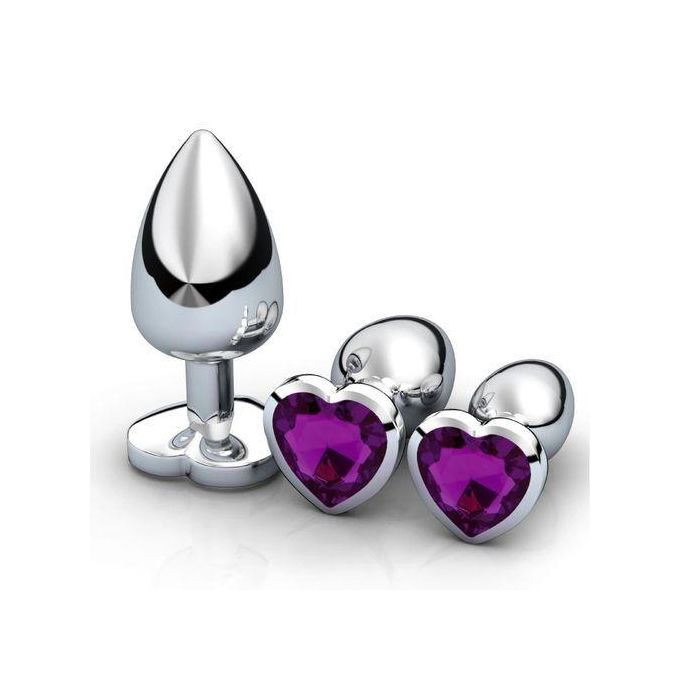 💎 3-Piece Luxury Heart-Shaped Anal Plug Set