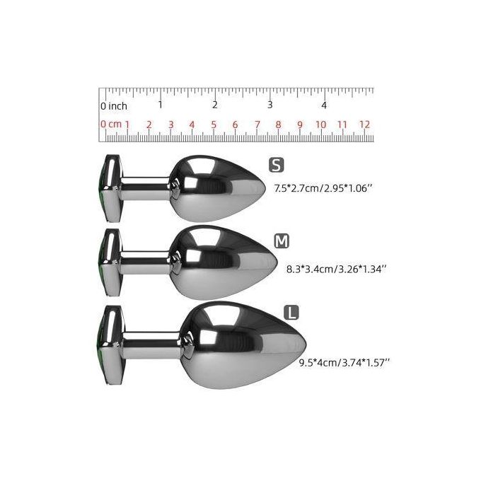 💎 3-Piece Luxury Heart-Shaped Anal Plug Set