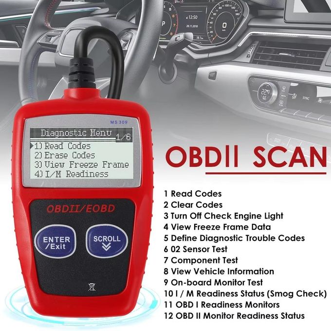 🔧 OBDII Car Diagnostic Scanner Tool – MS309