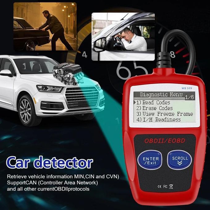 🔧 OBDII Car Diagnostic Scanner Tool – MS309