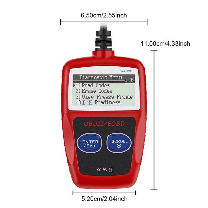 🔧 OBDII Car Diagnostic Scanner Tool – MS309
