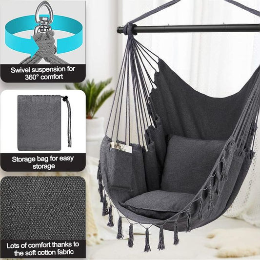 🛋️ Portable Outdoor Swing Chair – Hanging Hammock Chair