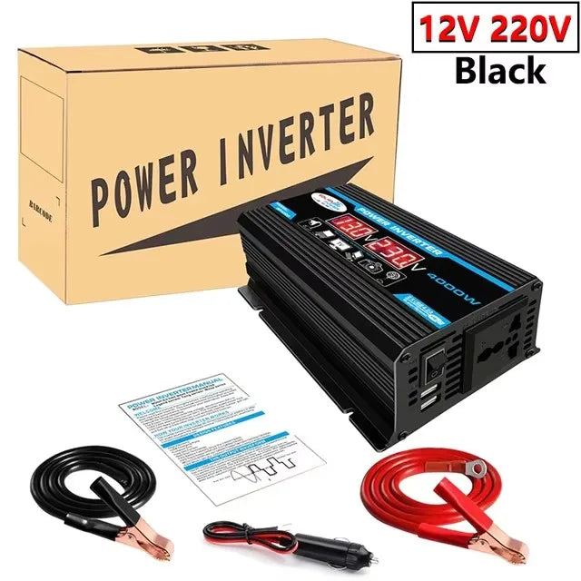 12V to 220V, Solar Charger, Dual USB, Multiple Protection