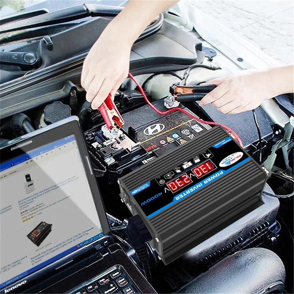 12V to 220V, Solar Charger, Dual USB, Multiple Protection