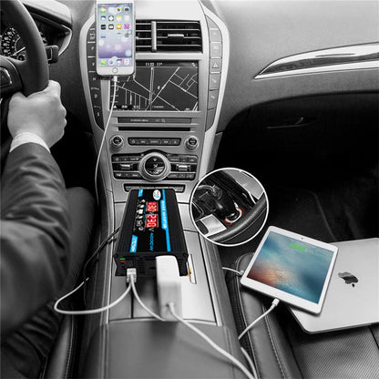 12V to 220V, Solar Charger, Dual USB, Multiple Protection