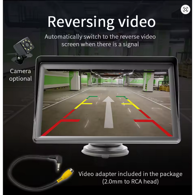 🚘 7-Inch Portable Touchscreen Car Display with Apple CarPlay & Android Auto
