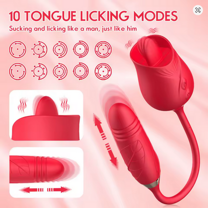 🌹 Automatic Retractable Rose Vibrator – Luxury Pleasure, Redefined