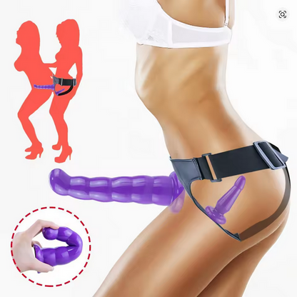 💜 Dual-Action Strap-On Harness – Unleash Double the Pleasure!
