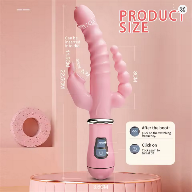🌸 Ultimate Pleasure™ 3-in-1 Dual Stimulation Vibrator