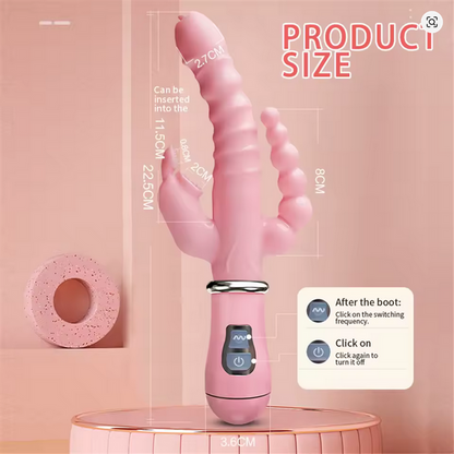 🌸 Ultimate Pleasure™ 3-in-1 Dual Stimulation Vibrator