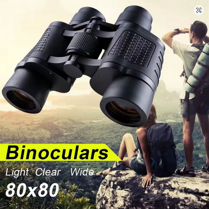 🔭 Professional 80x80 HD Long-Range Binoculars | Up to 15,000M Zoom | Night Vision | Tactical, Hunting, Birdwatching, Camping Gear