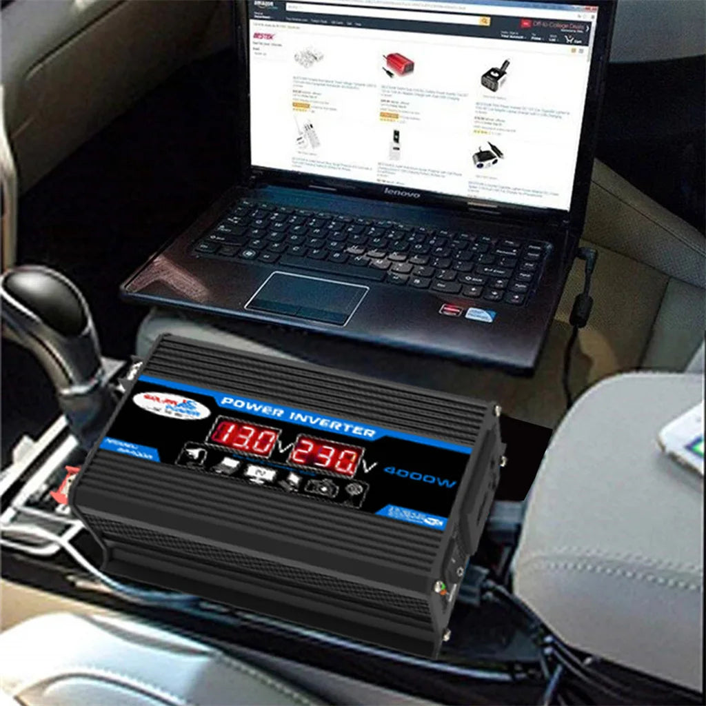 12V to 220V, Solar Charger, Dual USB, Multiple Protection