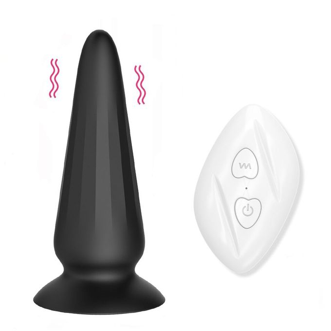 🖤 Premium Wireless Vibrating Anal Plug with Suction Base