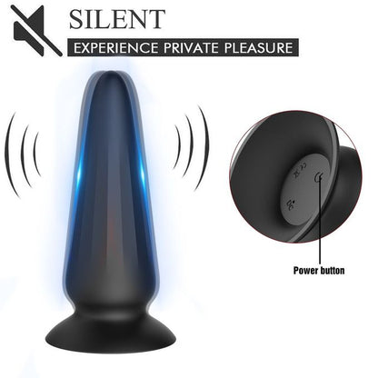 🖤 Premium Wireless Vibrating Anal Plug with Suction Base